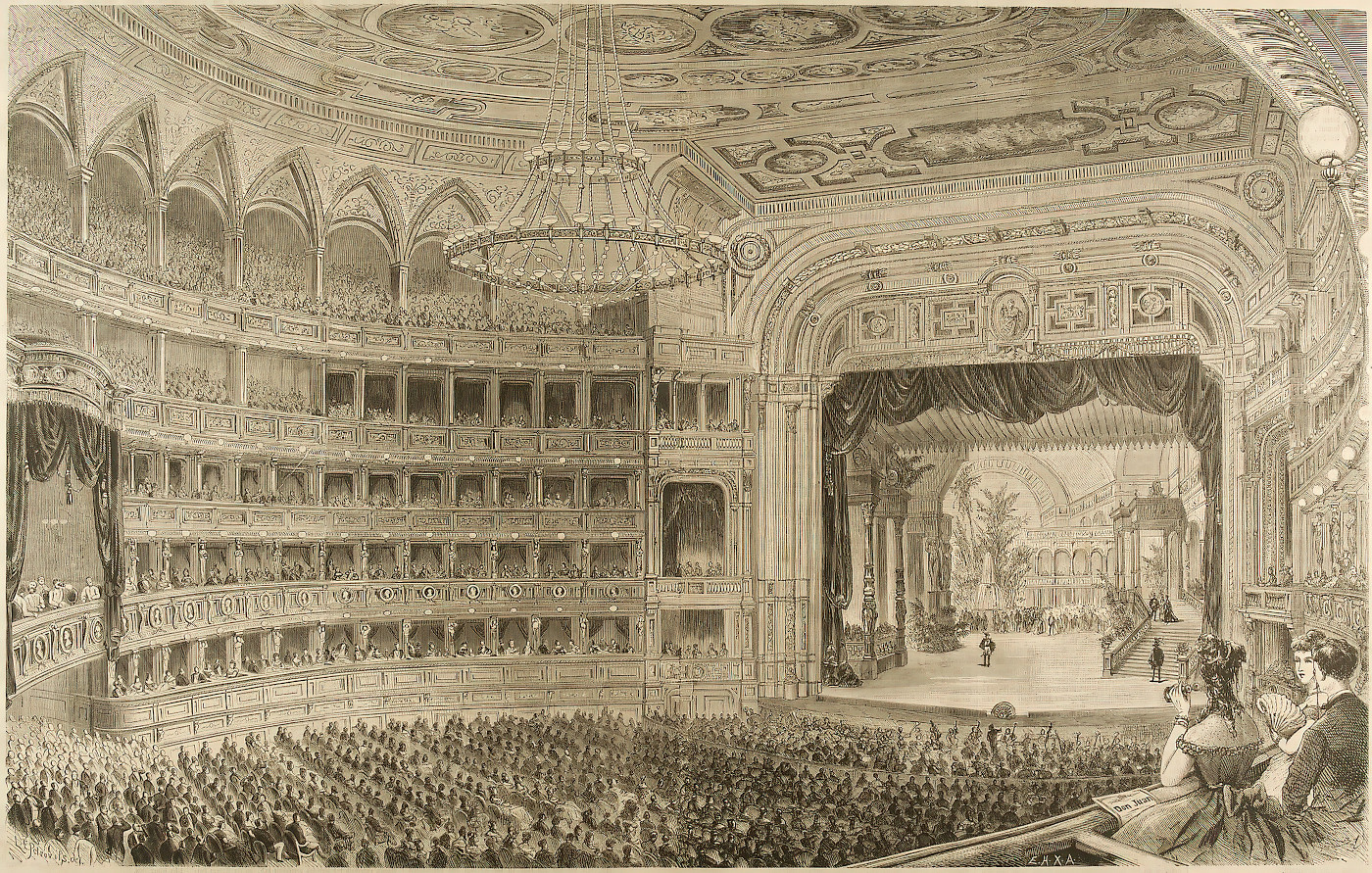 Foto zeigt eine Zeichnung der Oper Wien.
